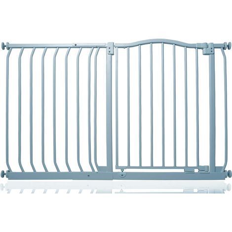 Safetots Barrière De Sécurité Supérieure Avec Design Courbé, Barrière De Sécurité À Pression, 116cm - 125cm, Gris Mat