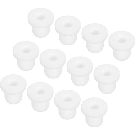 30pcs Rubber T-Shaped Cable Grommets Dia 8mm ID 5mm H 10mm White Flexible Cable Tidy Protection Seal for Cable Hose (1/5)