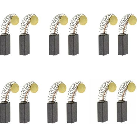 Balais de Charbon Moteur Pièces de Rechange Universelles d'outil électrique pour Meuleuse d'angle Ponceuse Orbitale 6 Paires (1/2)