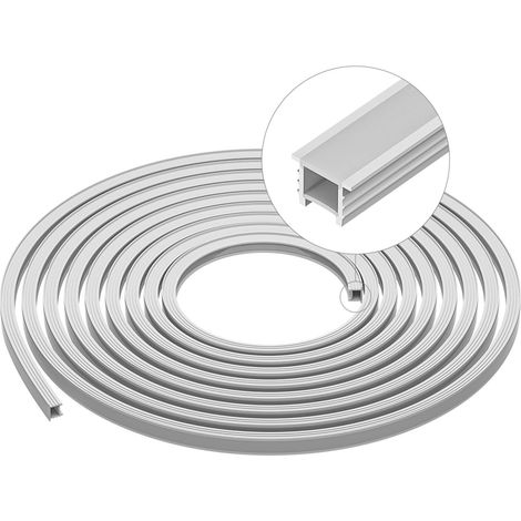 Profil LED Silicone T1616, 3 m, pour Bande Flexible 8 mm, IP67 Étanche, Éclairage 120° – Sans bande LED (1/5)