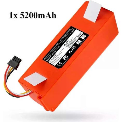 Batterie Roborock S50 14,4 V 12 800 mAh (BRR-2P4S-5200S/BRR-2P4S-5200D) pour robots Xiaomi Roborock S50, S51, S55 et T60. Accessoire de rechange. (1/5)