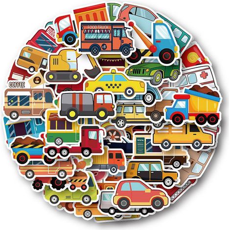 60 Autocollants De Voiture, Autocollants Pour Ordinateur Portable, Autocollants En Vinyle Pour Voiture, Bagage, Planche Roulettes, Moto, Pour Ado (1/4)