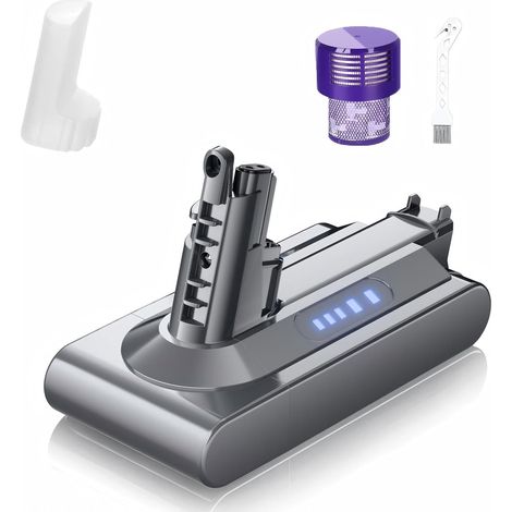Améliorée Batterie pour V10 SV12 Batterie Aspirateur sans Fil  Compatible avec V10 Cyclone Animal Absolute Fluffy Motorhead Total Clean 206340 969352-02 Aspirateur (1/5)