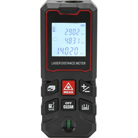 Télémètre laser RICHMETERS avec une précision de ±1,5 mm, prend en charge le mode de mesure du théorème de Pythagore jusqu'à 100 mètres. (1/5)