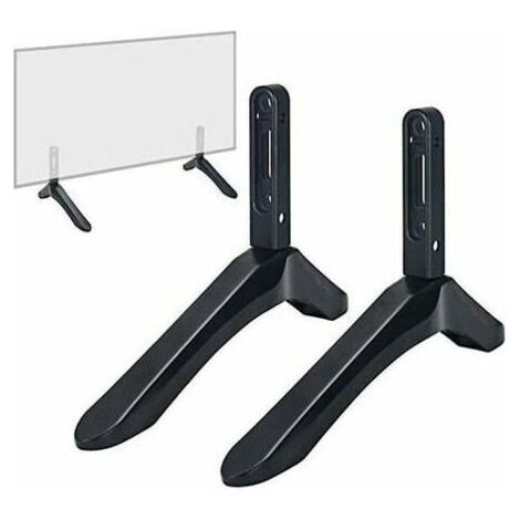 Meuble TV universel support de base TV meuble TV noir support de bureau 2 pièces (1/5)