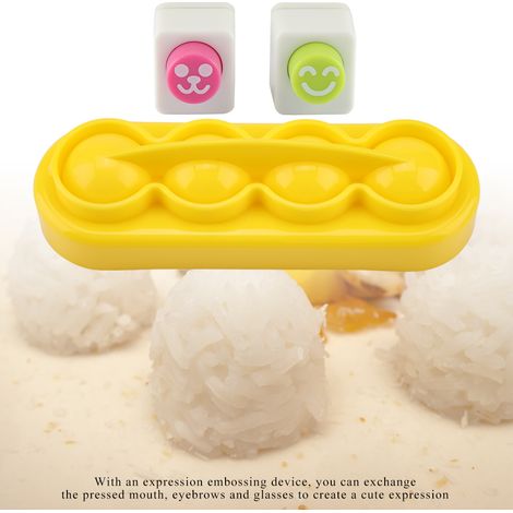 Handgefertigte, geformte Reis-Sushi-Bällchen, lebensmittelechte PP-Bento-Form mit Löffel, Kugelform für selbstgemachte Bento-Boxen (1/5)