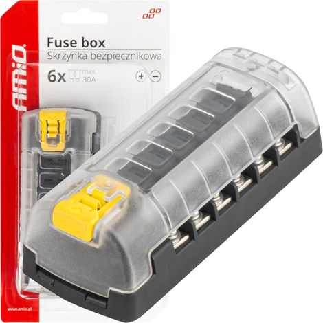 Boîte à fusibles avec connecteurs à vis, 6 prises, AMIO-03836 (1/5)