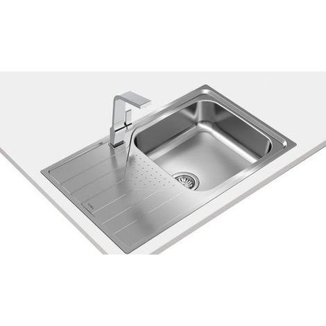 Teka UNIVERSE 50 T-XP 1C 1E MAX I - Fregadero De Cocina Acero 50 Cm 1 Cubeta 1 Escurridor Bajo Encimera (1/2)