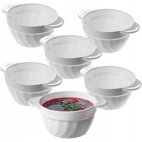 KADAX Suppentassen, 650 ml Suppenschüsseln aus verstärktem Glas, 650ml, 6 Stück