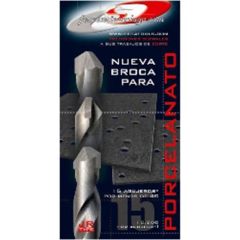 FPLUS broca porcelanato  7x125 , Broca para porcelanato con punta de widia asimétrica. Su afilado especial está diseñado específicamente para taladrar porcelanato, gres, terrazo et