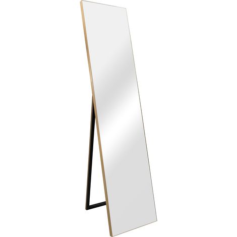 Specchio da terra inclinabile psyche 150 x 35 cm oro 030007969