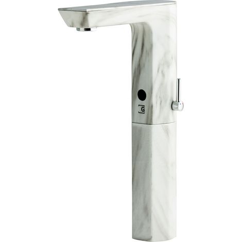 galindo grifo lavabo alto aroha tech electrónico marmol blanco pila p3178120 (1/2)