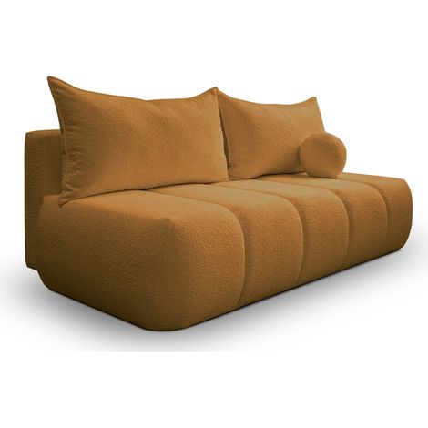 Dreisitziges Sofa PIANO mit Schlaffunktion Golden (1/5)