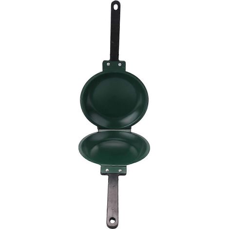 Poêle antiadhésive à faire soi-même, poêle à frire double face, poêle à petit-déjeuner, compatible avec les plaques de cuisson à gaz et à induction. (1/4)