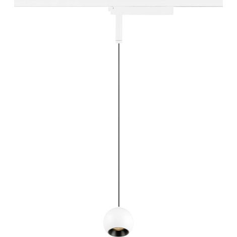 Suspension pour rail Light Eye 2.0 1 phase blanche avec noir 2700K - 1010453
