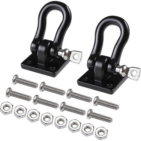 2 crochets de remorquage en métal pour remorque tout-terrain 1/10 (voiture ou camion RC). (1/5)