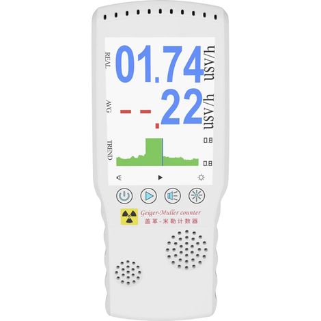 Compteur Geiger professionnel détecteur de rayonnement, ionisation électromagnétique, détecteur de marbre radioactif, mesure nucléaire portable. (1/5)
