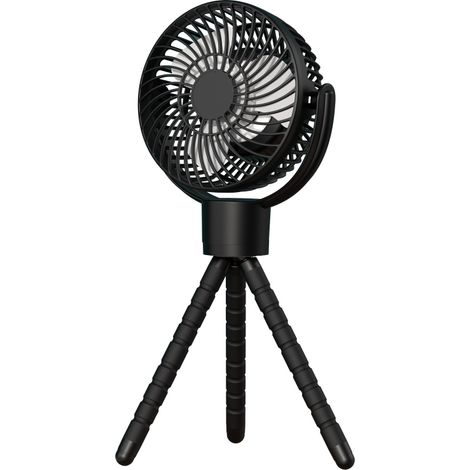 Ventilador portátil con rotación ajustable de 120°, clip recargable para cochecito, luz nocturna integrada y puerto USB. Ideal para la oficina, el hogar, el gimnasio, el coche, el camping y las jaulas