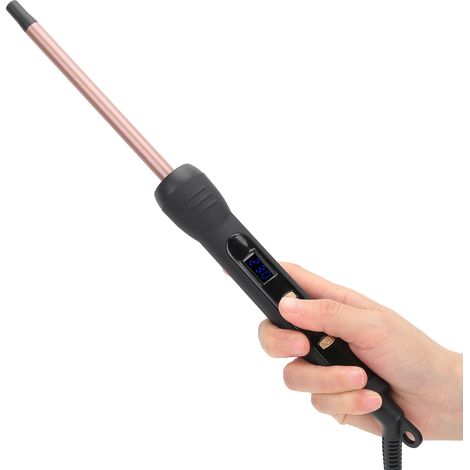 Fer à boucler électrique 9mm, petite taille, avec LED et voltage universel 110‑240V pour coiffures précises (1/5)