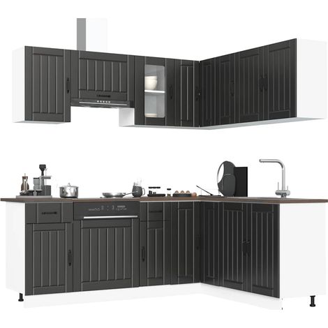 Ensemble d'armoires de cuisine 11 pcs Kalmar bois d'ingénierie (1/5)