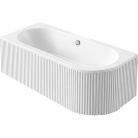 Baignoire D’Angle Rea Orion Stripe White 150 Left (1/5)