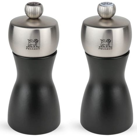 Peugeot 2/21283 - Set macinasale e macinapepe Figi, 12 cm, Colore: Nero Opaco (1/5)