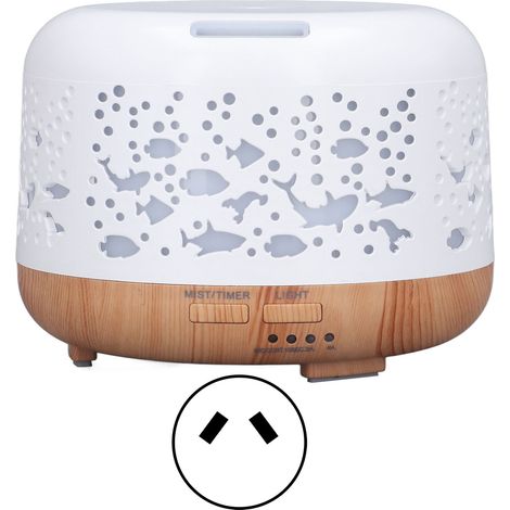 Humidificateur portable silencieux 300ml avec lumière nocturne colorée pour maison, aromathérapie, mini diffuseur vapeur 100-240V prise AU (1/5)