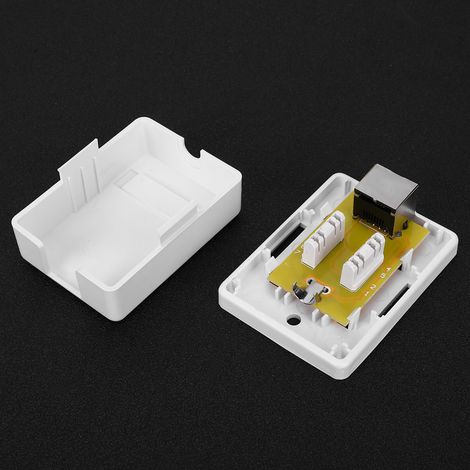 Boîtiers de jonction RJ45-8P8C CAT6 pour câblage réseau blindé à connecteur unique, montage en surface (1/5)