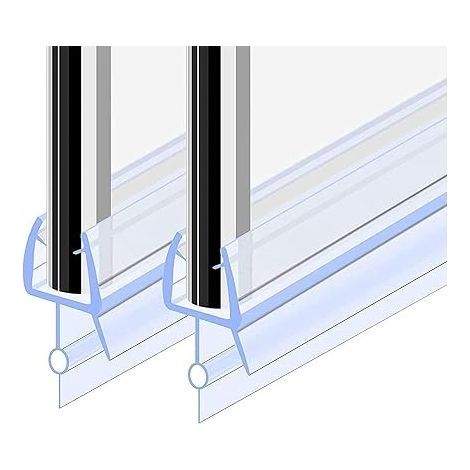 Joint de Portede Douche 70CM 2PCS pour vitre 4-6mm, Joint d'étanchéité Cabine Douche Barrière de Pliable, Joint de Rechange, Joint d'étanchéité de Porte de Douche en Verre Droit/Courbe (1/5)
