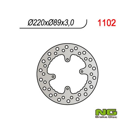 Disco de freno delantero NG Honda CR 80/85, CRF150R 07-21, 220 mm, 4 orificios