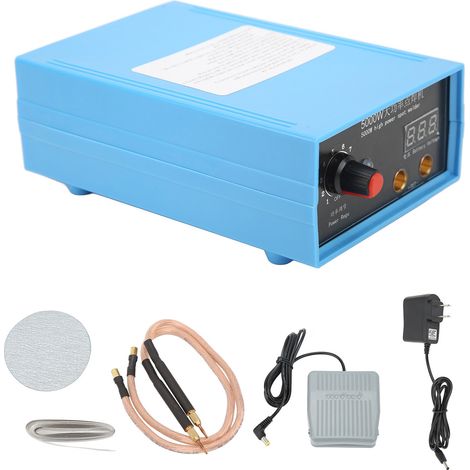 Poste de soudage par points 5000W portable avec aiguille en cuivre et affichage numérique, kit de soudure de batterie AC100-240V prise américaine (1/5)