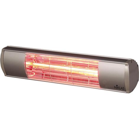Riscaldatore Stufa termopatio infrarossi da parete per esterno 2000 w Sole Mezzanotte Niklas