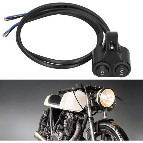 Pièces de moto, guidons, potences, modifications en alliage d'aluminium, interrupteur marche/arrêt/marche, interrupteur de phare deux-en-un (1/5)