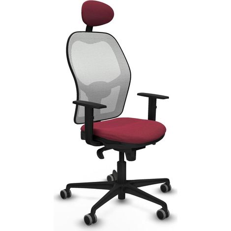 Silla de Oficina con Cabecero Jorquera Piqueras y Crespo 1D036G1 Granate