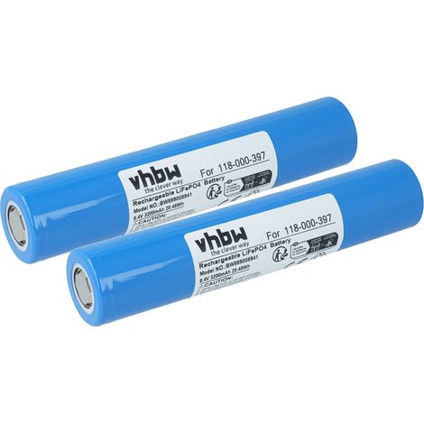 vhbw 2x Battery compatible with Maglite ML150LRS(X), ML150LRS Torch, Headlamp (3200 mAh, 6.4 V, LiFePO4) (1/5)