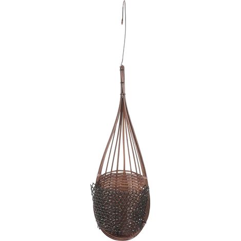 Jardinière suspendue, panier suspendu en bambou tressé pour plantes (1/5)