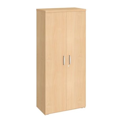 Armoire haute bois hêtre portes battantes H 182 x L 80 cm Essens - Maxiburo