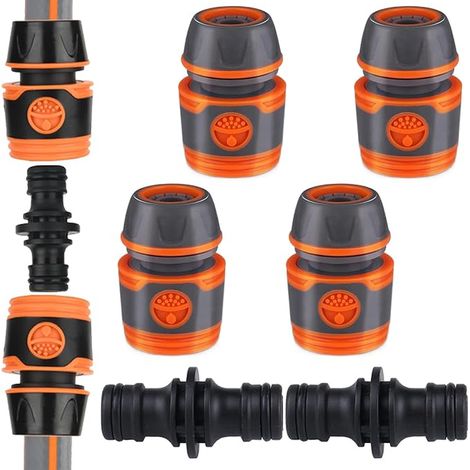 Embout Tuyau Arrosage,Raccord Tuyau D'arrosage,Rallonge Tuyau Arrosage,Connecteur Tuyau Arrosage,Adaptateur Tuyau Arrosage,Raccord Tuyau,13 Mm (1/2 Pouce) (1/5)