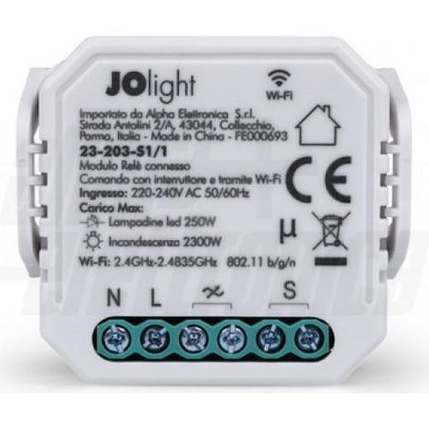 Alpha elettronica interruttore tuya wi-fi 230v 2300w/250w app+interruttor (1/3)