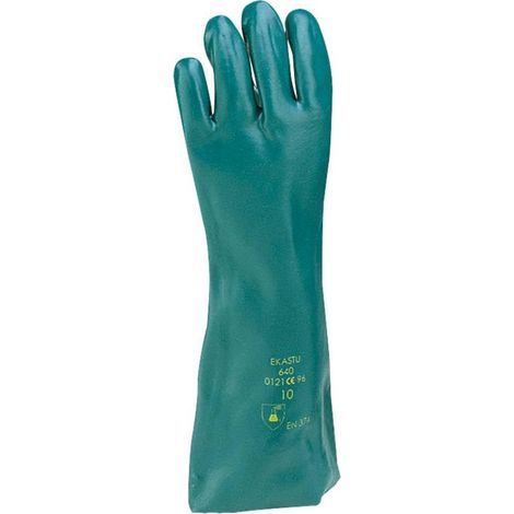 Ekastu Sekur Guantes de protección PVC verde 60 cm