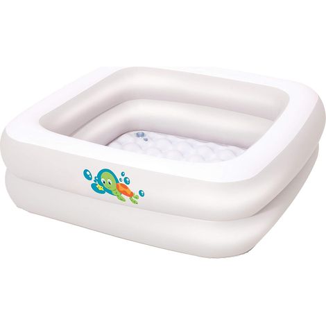Baignoire gonflable carrée pour bébé Fluo 86 x 86 x 25 cm (1/5)