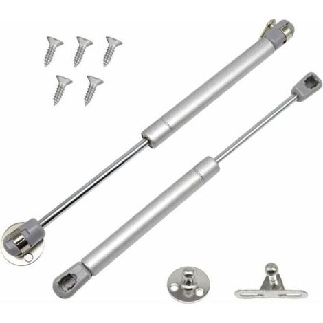 Deux jeux de ressorts à gaz, ressorts de meubles 60N/6kg, charnières à fermeture douce, ressorts hydrauliques pour armoires, adaptés aux portes de cuisine (2 jeux, 60N). (1/5)