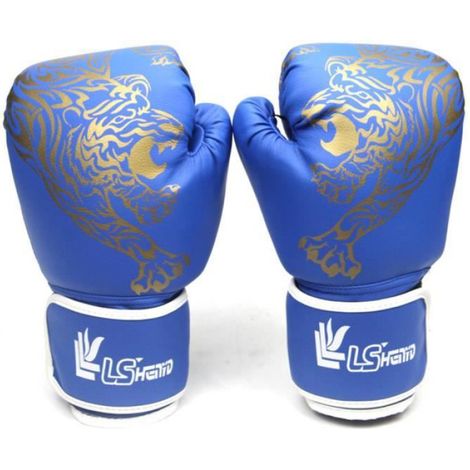 Gants de boxe - - 2817 cm - Cuir PU - Bleu - Mixte (1/3)