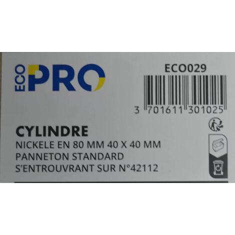 Cylindre double entrée 5 goupilles - série 7001 VACHETTE - S'entrouvrant - 30 x 30 - N° L00260