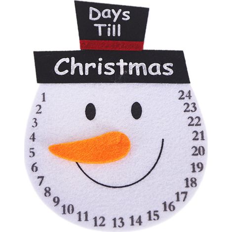 Calendrier De L Avent - Bonhomme De Neige En Bois À Suspendre - Décoration Murale Et Porte Intérieur Extérieur - 24 Cases (1/5)