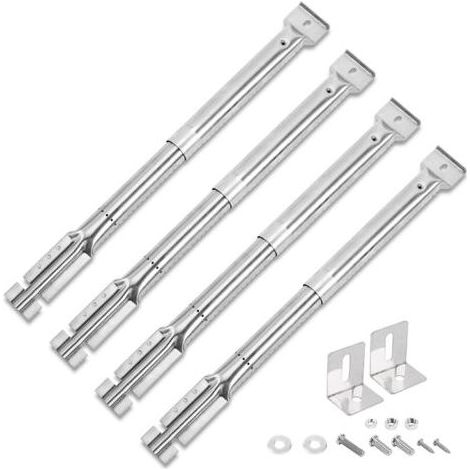 Brûleur réglable 31-42 cm pour Char-Broil, Tepro, Enders, Landmann 12739, Barbecook Vanilla, Proficook, Blooma, accessoires universels pour barbecue à gaz, lot de 4 (1/5)