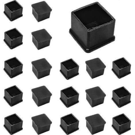 20er-Pack 20mm Bodenschoner für Quadratische Stuhl- und Tischbeine (1/3)