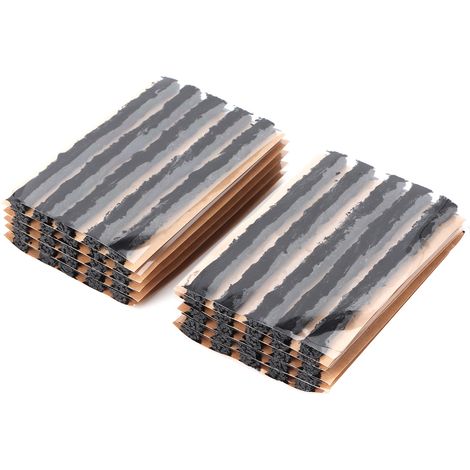 Lot de 50 bandes de caoutchouc noir 100x6mm pour réparation de pneus tubeless, outil d'étanchéité pour crevaison auto et moto (1/5)