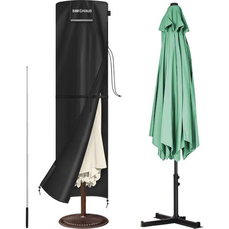 Housse Parasol Droit 3m Housse de Protection Parasol Déporté,240 x 60/60 cm (1/5)
