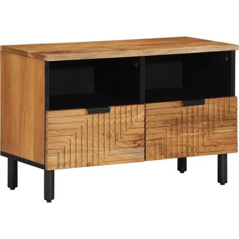 TV-Schrank 70x33x46 cm Massivholz Akazie vidaXL323732 (1/5)